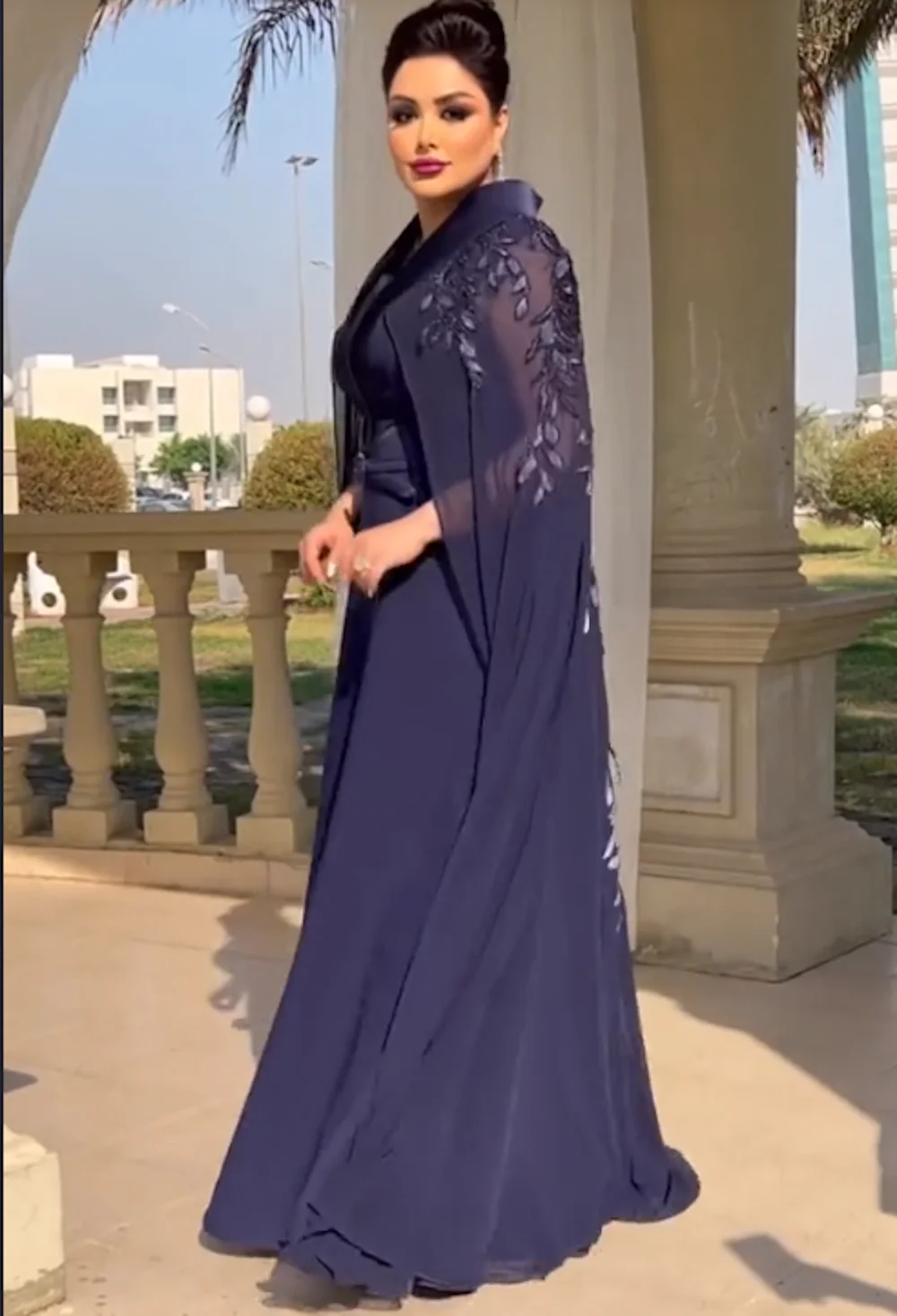 ROSELLA Fashion V-neck A-line Floor Length Embroidery Sleeveless Sash Sweep Train Women Evening Dress Prom Gown New 2023