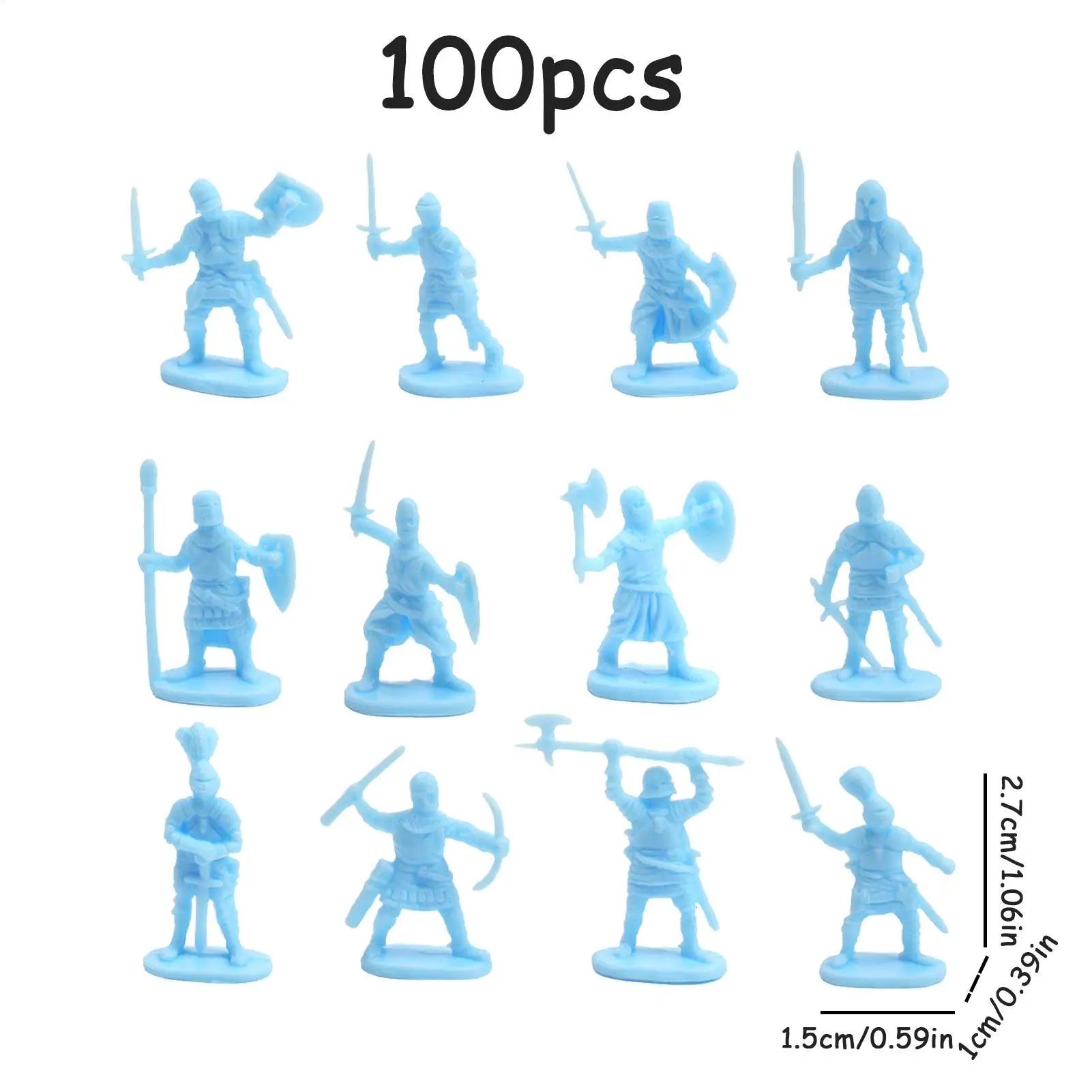 Soldiers Figures Soldiers Figures Toy Miniatures Ancient Model Statues Board Game Playsets 100x For Cake Decorations Educational view 6
