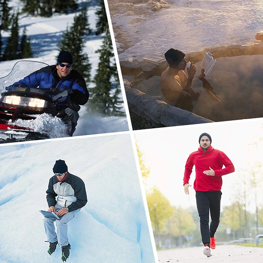 Zima wiatroszczelna czapka cieplej czapki do biegania czapki sportowe Snowboard rower turystyczny jazda na rowerze narciarstwo termiczna czapka z