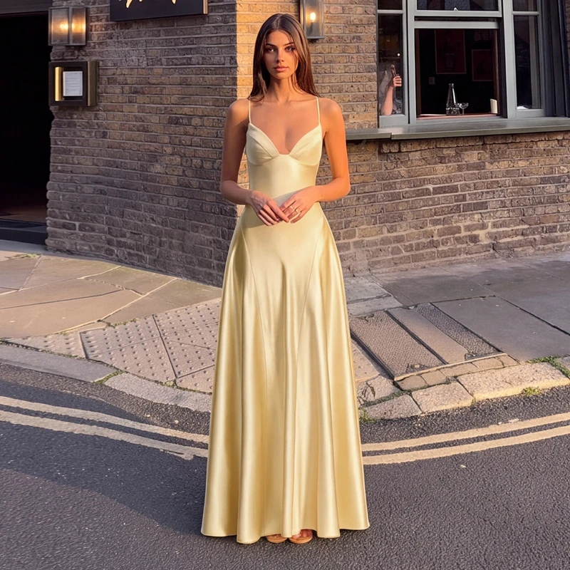 Hugcitar Damen Elegantes Einfarbiges V-Ausschnitt-Unterkleid Sexy Bodycon Reißverschluss-Maxikleid Modisches Damen-Outfit Abendparty Geburtstag Sommerkleid – Detail 16