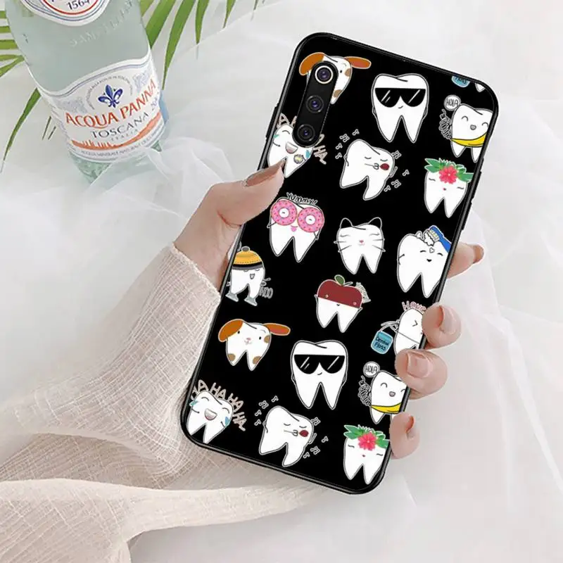 Dentist Tooth Pattern Phone Case for Xiaomi mi 5 6 8 9 10 lite pro SE Mix 2s 3 F1 Max2 3