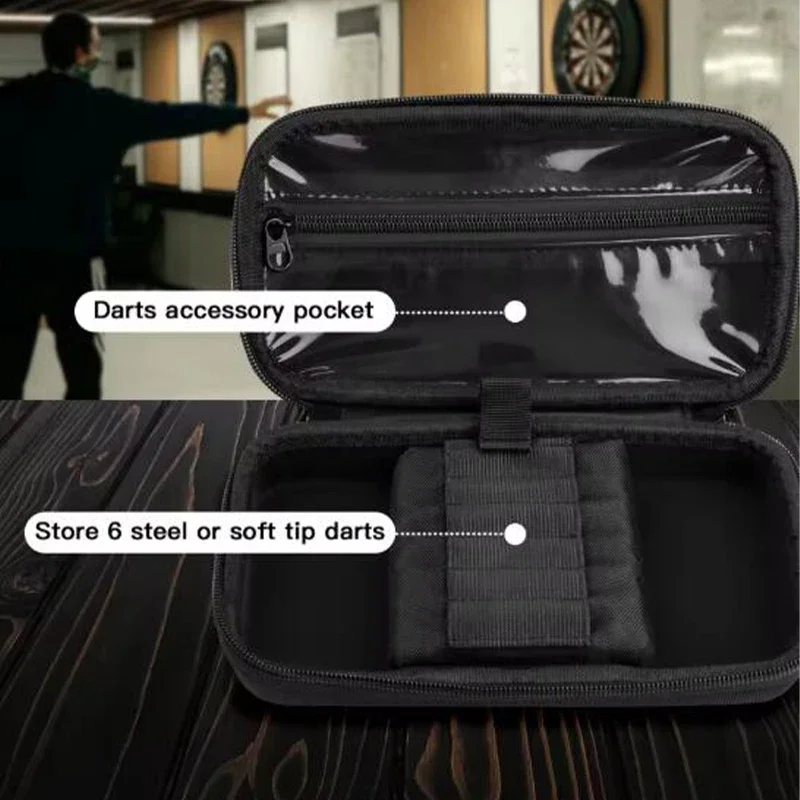 

Чехлы для переноски дартса Защитный чехол для дартса Органайзер для дартса с 6 эластичными лентами Многоцелевой держатель для хранения дротиков Сумка для переноски