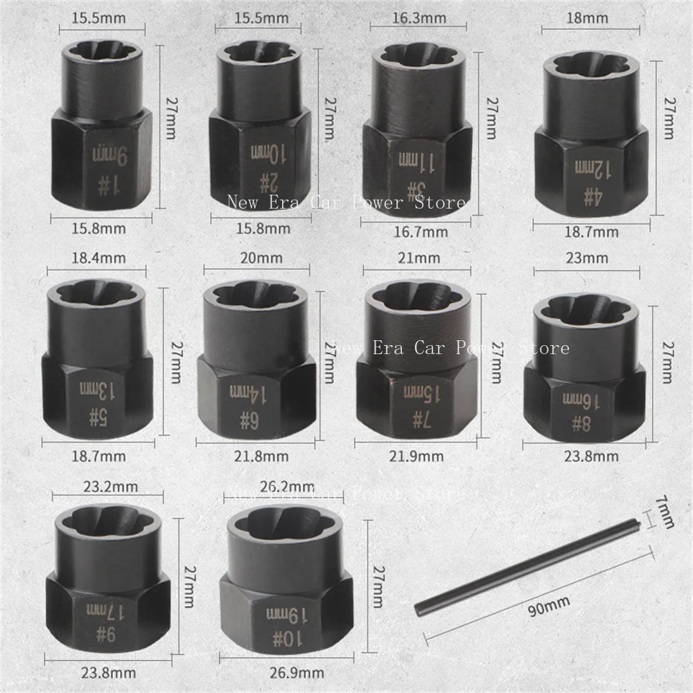 

Набор из 11 предметов для извлечения поврежденных гаек и болтов