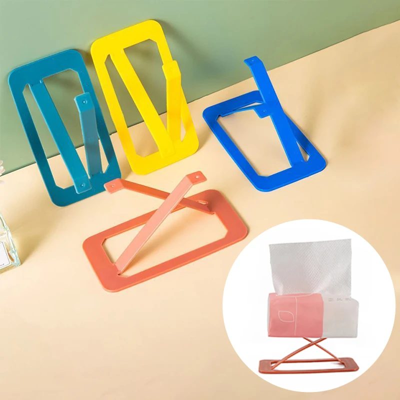 2Pcs Automatic Tissue Box Spring Support Tissue Spring Bracket Spring Holder For Kitchen Office Room Car (Random Color)