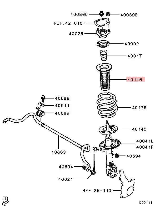 OUTLANDER3 GF0W GG0W Front shock absorber dust boot PAD,FR SUSP SPRING,UPR， MY2013-2021 GMMC OEM 4040A681 4040A555 4040A275