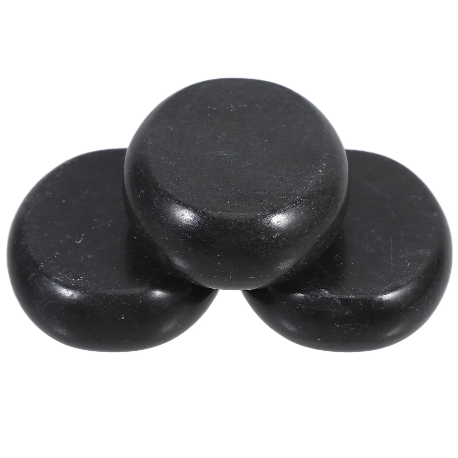 

2 Pcs Black Massage Stone Spa Stones Energy for Body Massager Essential Oil Hot Rocks