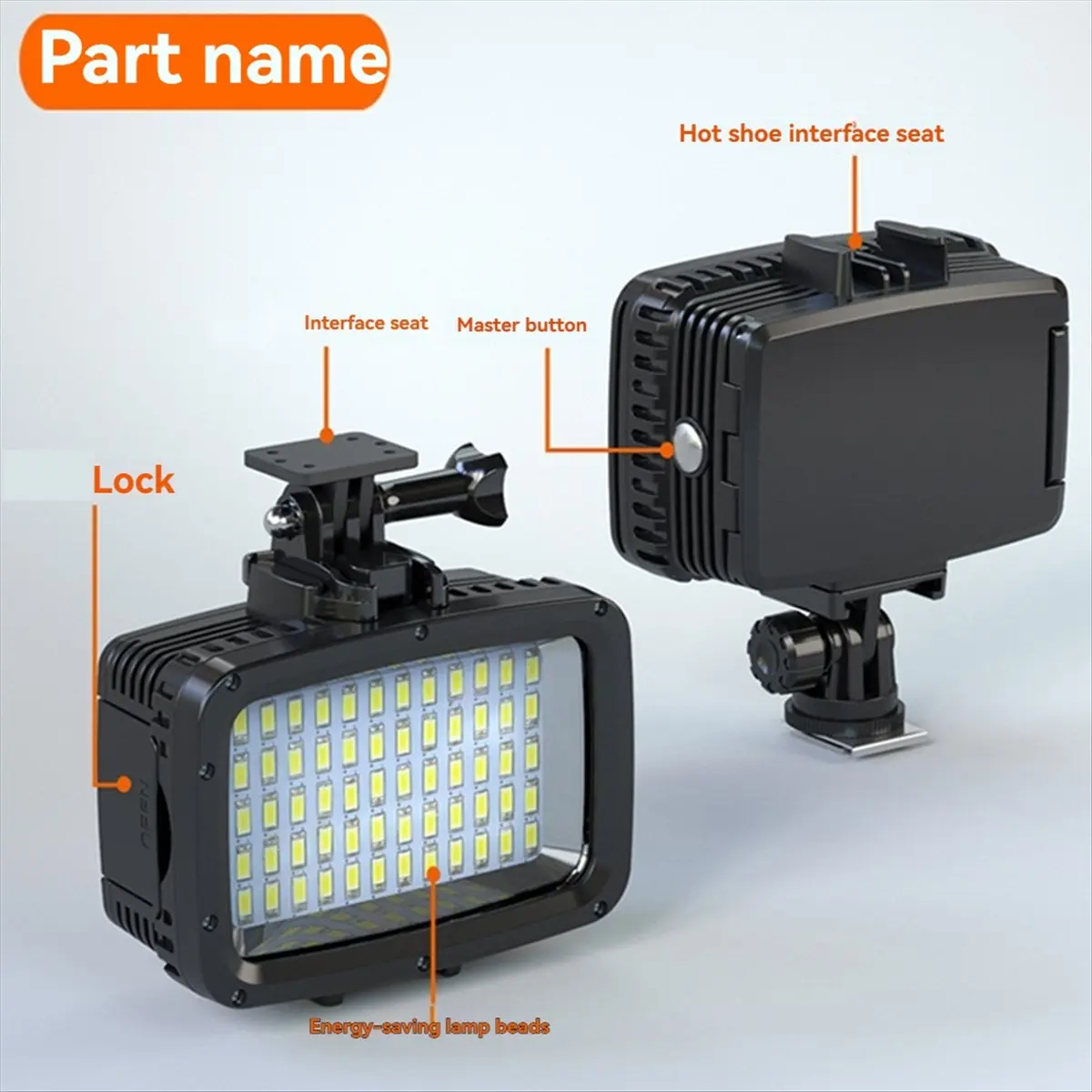 SL-101 عالية الكثافة 1800LM LED مصباح غوص مقاوم للماء 40 متر للفيديو والتصوير الفوتوغرافي تحت الماء أ #3