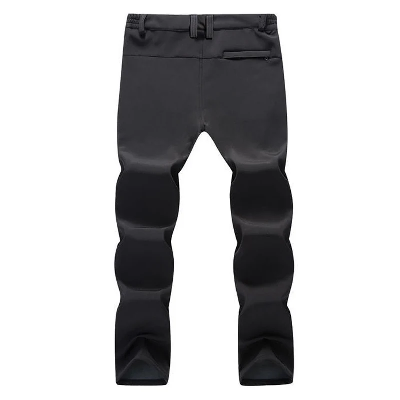 Winter Fleece Men Pants Hiking Climbing Camping Waterproof Work Pants Outdoor Sports Mountaineering Skiing Warm Trousers