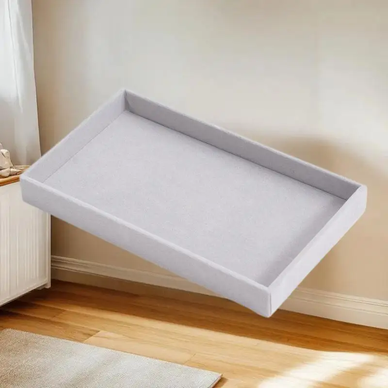 แท่นวางเครื่องประดับกำมะหยี่ 1 ชิ้น สำหรับต่างหู สร้อยคอ แหวน กำไลข้อมือ พร้อมถาดใส่เครื่องประดับสีทอง