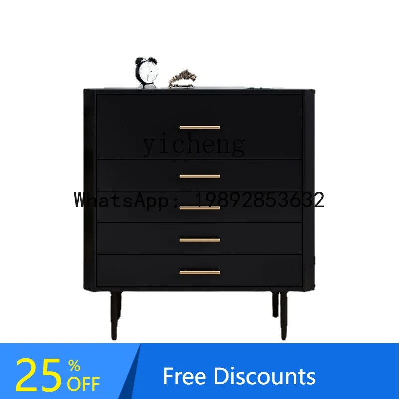 LYY Solid Wood Combined Bookcase Modern Minimalist Living Room Storage Cabinet Glass Door Sideboard Cabinet