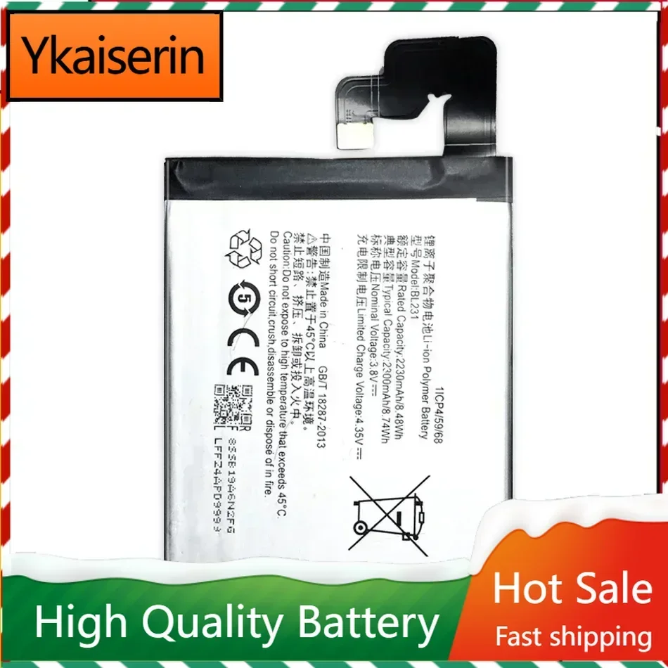 New Arrival 2300mAh BL231 BL 231 Replacement Battery for Lenovo VIBE X2 Battery X2-TO X2-CU S90T S90U High Quality Bateria