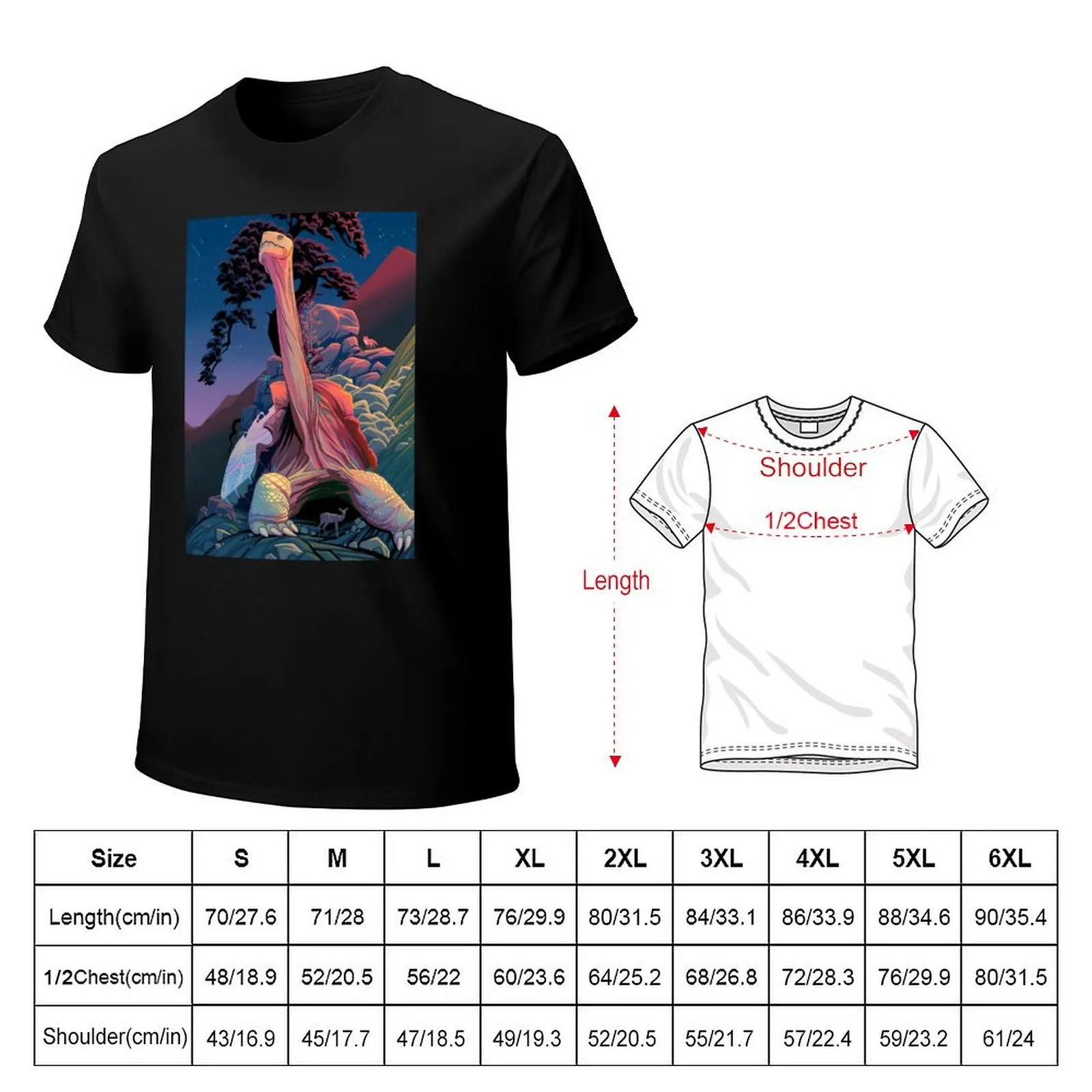 Tortoise Mountain T-Shirt Fitness Training Breathable Tee