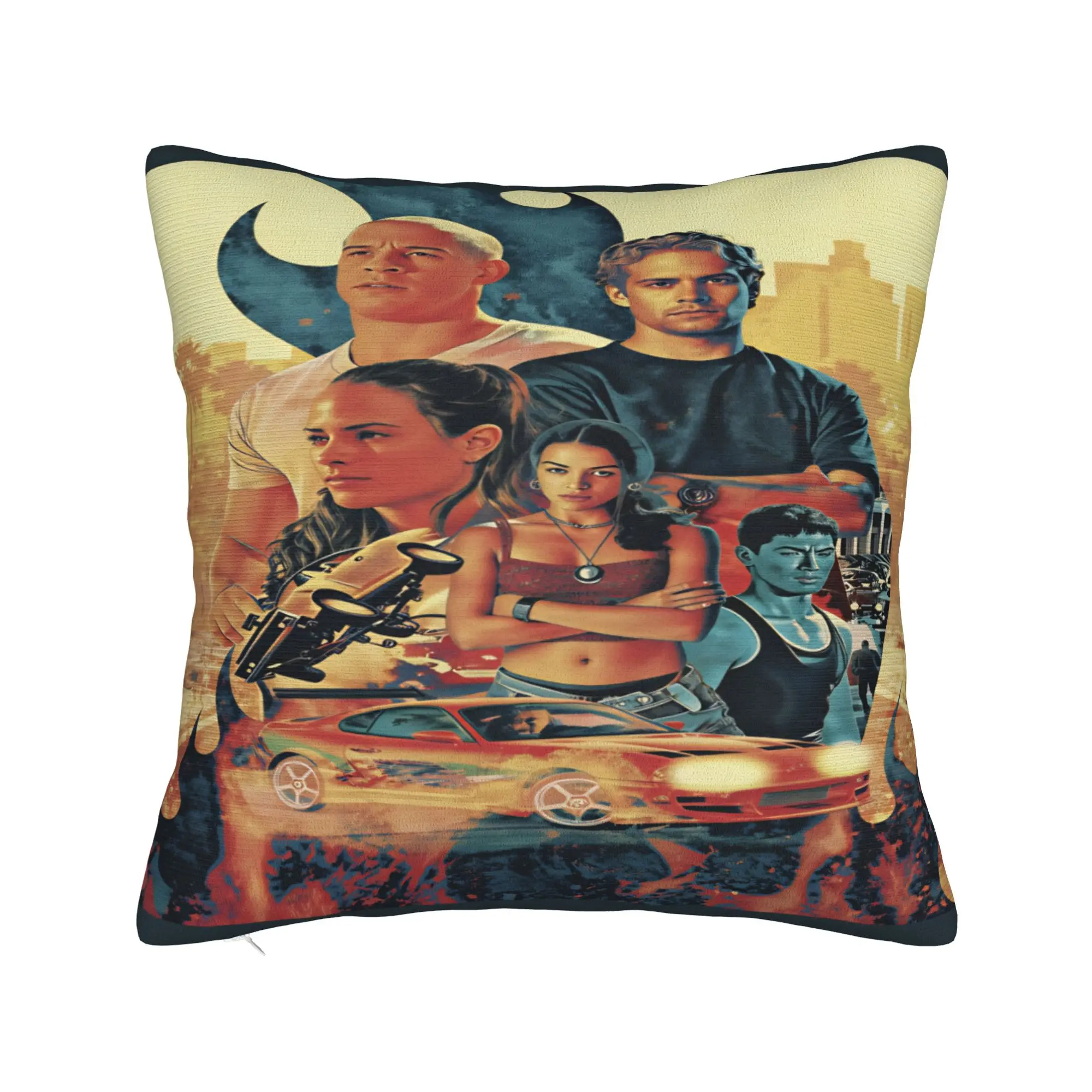 Pillow Cover Fast And Furious 3D Print  Kawaii Pillow Case For Sofa Home Decor Pillowcases