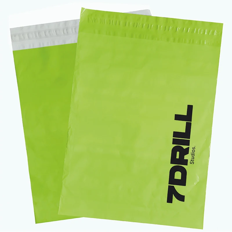 Green Mailing Bags To Pack Products Shipping 25x30cm 100 Poly Mailer Courier Custom packaging Logo Letter Set Envelope Sending