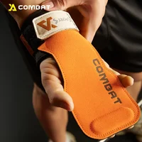 Almohadillas profesionales de cuero de vaca para gimnasio, guantes antideslizantes para cinturón de peso, almohadillas de elevación, cinturón de peso muerto, protección de palma para entrenamiento, 1 par