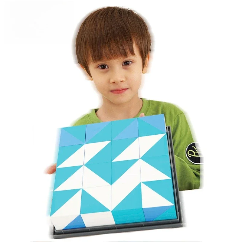 

Children's educational plastic building intelligence training visual block blue ocean building block