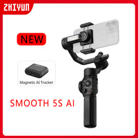 ZHIYUN SMOOTH 5S AI Tracking Handheld Stabilizer 3-Axis Smartphone Gimbal Outdoor Gimbals for iPhone 15 Pro Max Xiaomi