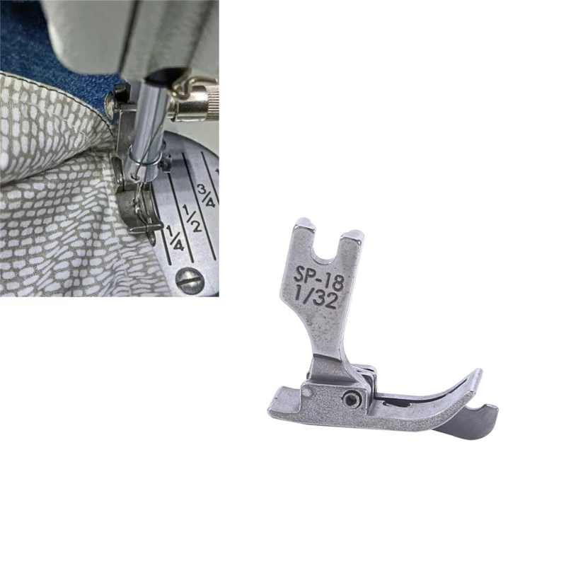 Metal Presser Foot Industrial Sewing Machine Flat Car Moving Edge Single Needle Flat Tool 1/2 1/4 1/8 3/8 1/16 3/16 5/16 1/32