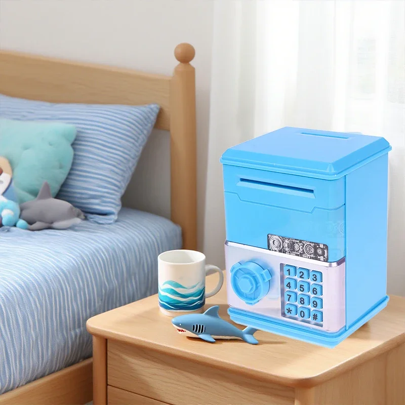 1 szt. Mini skarbonka ATM Nowa skarbonka z hasłem dla dzieci Zabawki finansowe do oszczędzania Prezent dla chłopców i dziewczynek