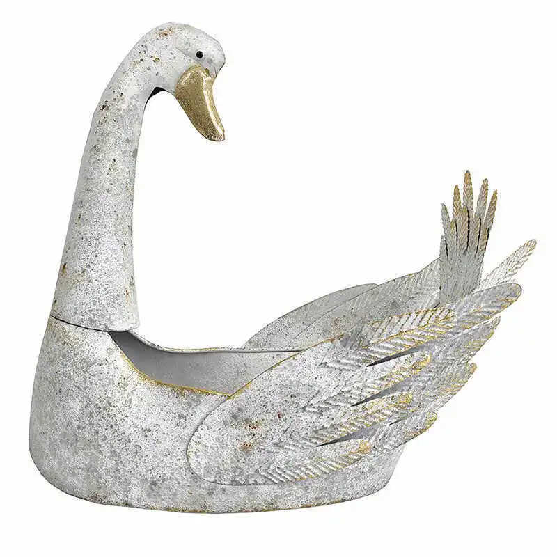 

European wrought iron swan flower pot garden decorative ornament creative handicrafts grocery garden outdoor decorative flower