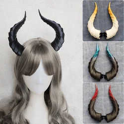 Cuernos de diablo degradados, accesorios para Cosplay, Clip para la cabeza, accesorios para el cabello, 10/14/17cm