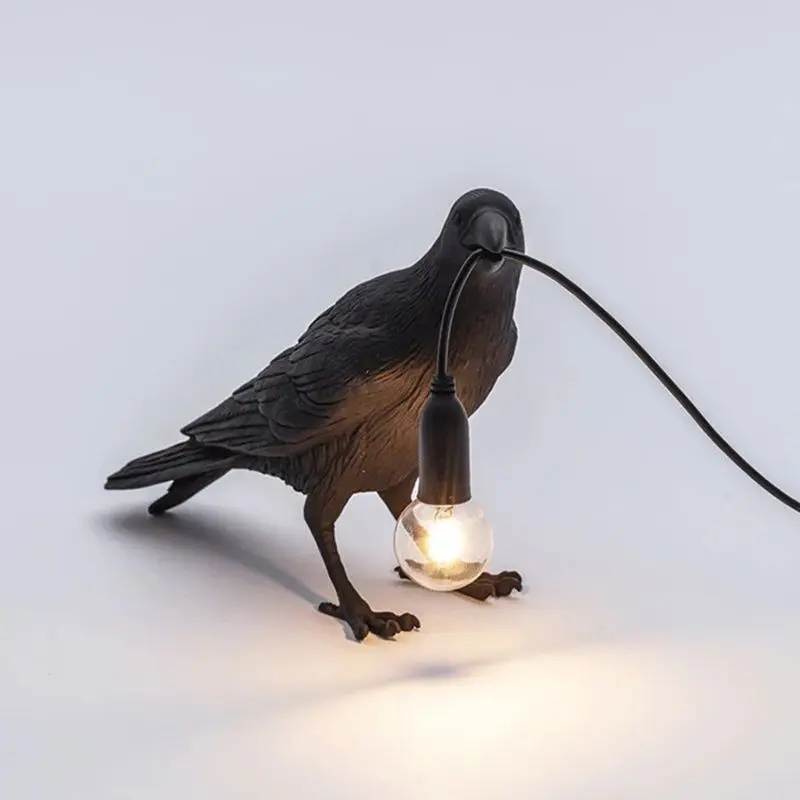 Modern Table Light,E12 Wall Lamp Resin Bird Light for Home Decoration Living Room Foyer Study Bedroom Nightstand Lights