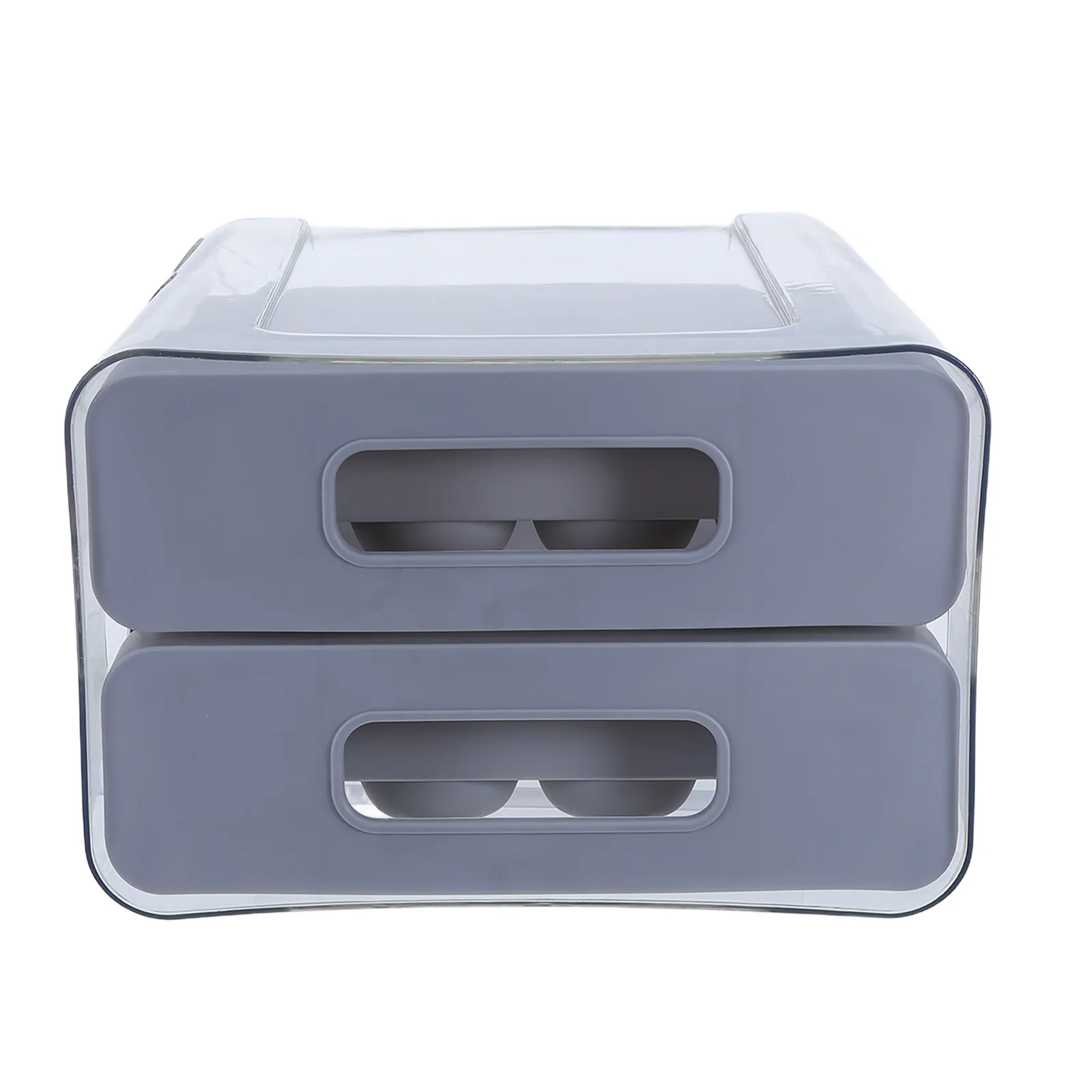 32-Grid Transparent Plastic Egg Case Drawer Type Storage Box for Refrigerator Stackable Fresh Egg Holder Organizer
