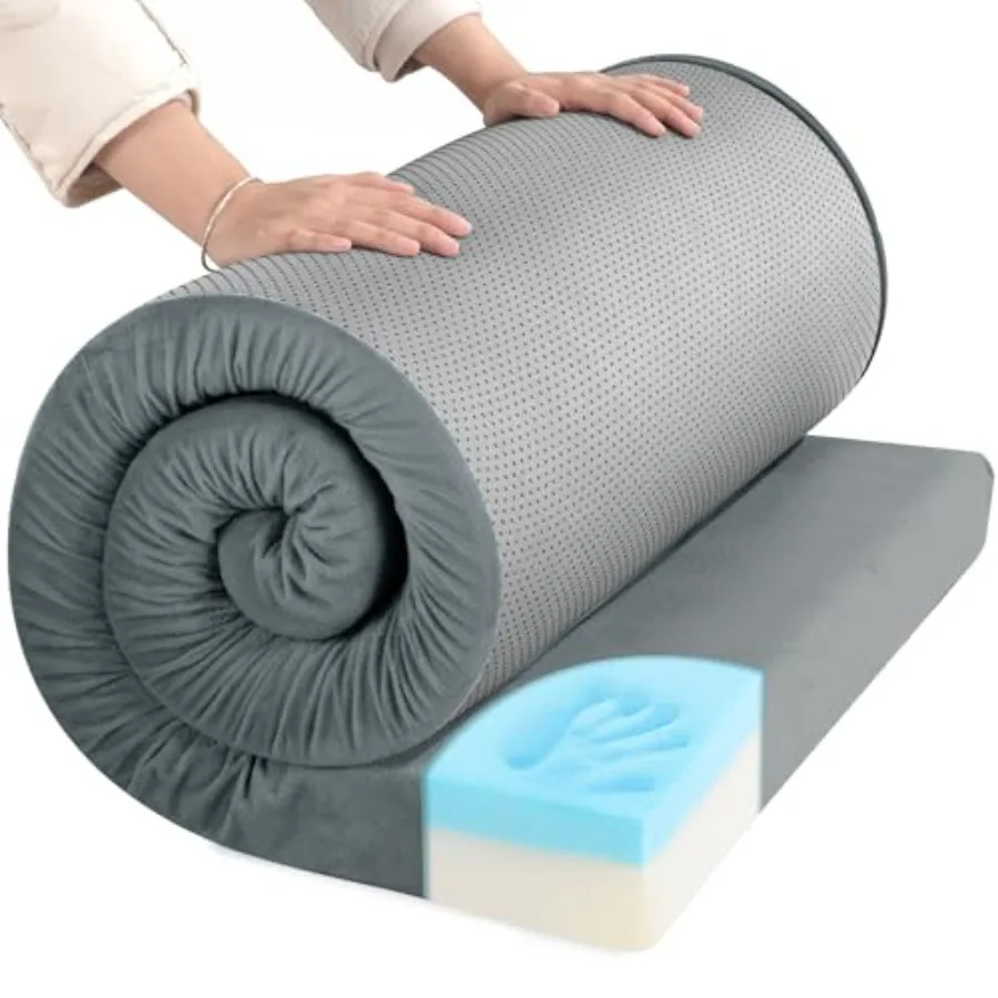 

Водонепроницаемый матрас из пены с эффектом памяти толщиной 3 дюйма для кемпинга, портативный складной матрас-подушка для сна на природе, для путешествий, для грузовиков