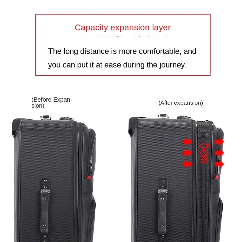 Imagem -05 - Oxford Impermeável Bagagem Grupo Grande Capacidade Trolley Case Student Viagem Lockbox Estendido 16 28 Mala 24