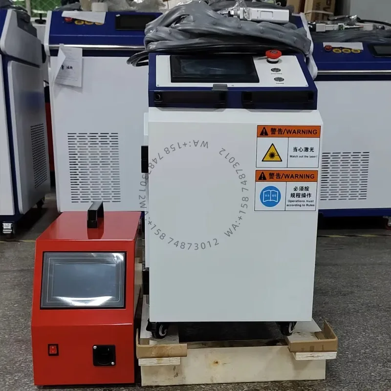 Hot Sale 2000W Fast Speed 5 in 1 Fiber Las er Welding Cleaning Cut ting Machine With Small Machine Body Can Move Easily