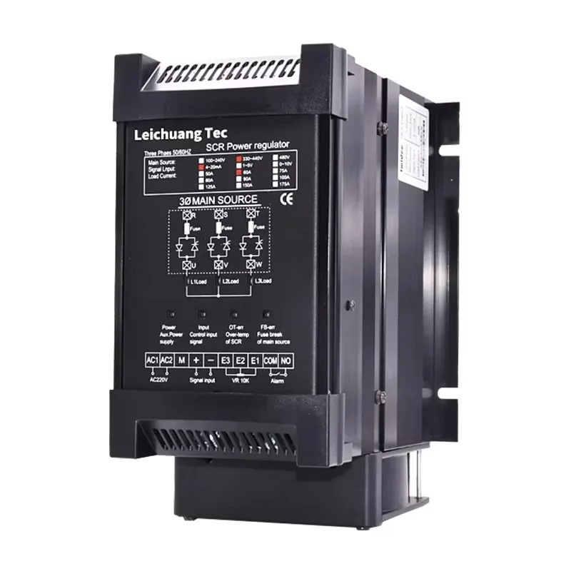 3-фазный 380 В переменного тока, 30 А, регулятор напряжения SCR, 4-20 мА, 0-10 В, 1-5 В