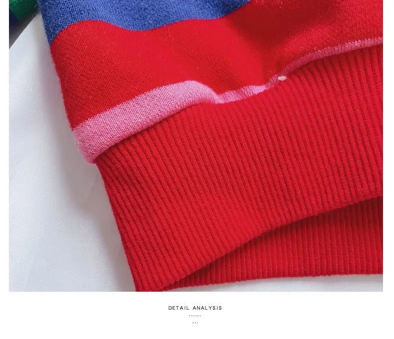 2026 Neuer Frühlings- und Herbststil für 1-8 Jahre alte Mädchen: Gestreifter, modischer, vielseitiger Rundhals-Hoodie mit Regenbogenstreifen – Detail 17