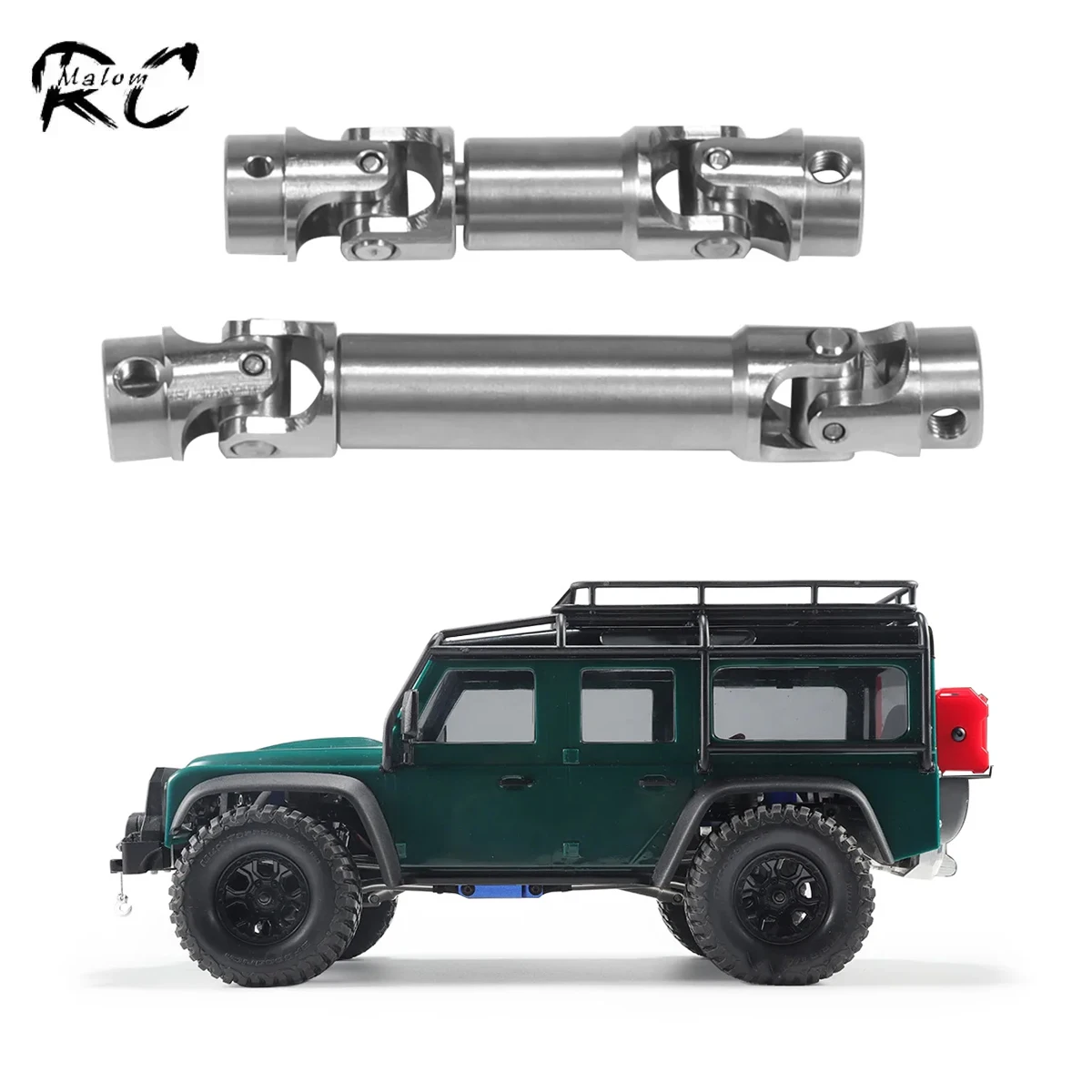 2Pcs TRX4M Stainless Steel Center Drive Shaft 39-45mm 54.5mm-62mm for 1/18 RC Crawler TRX4-M Upgrade Parts