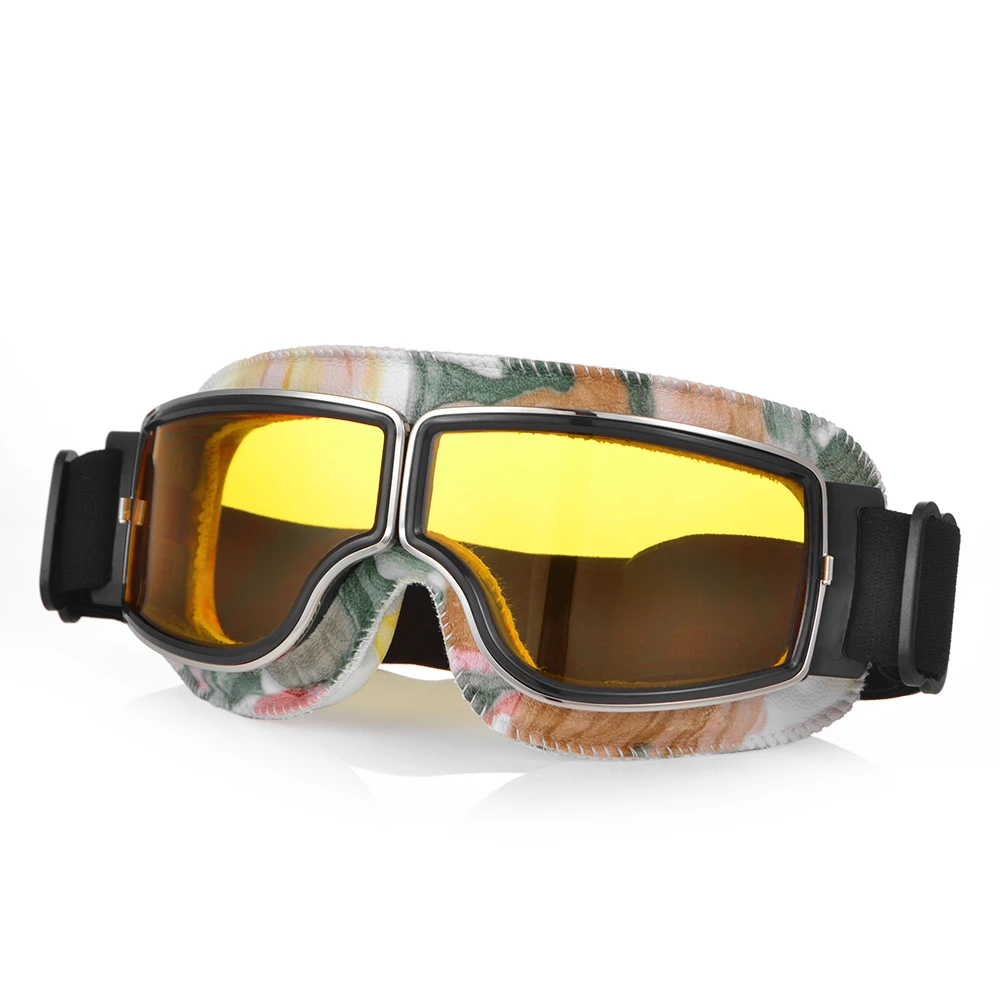 

2025 винтажные мотоциклетные очки в стиле стимпанк, мотоциклетные скутеры, байкерские очки, очки для шлема, складные солнцезащитные очки