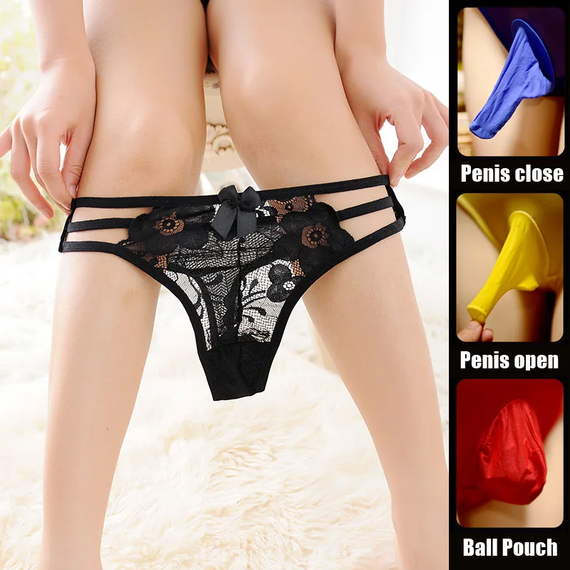 Sexy Panties for Women Ultra-thin Transparent Lace Thong Real Shot Tempting Alluring T-back 3024