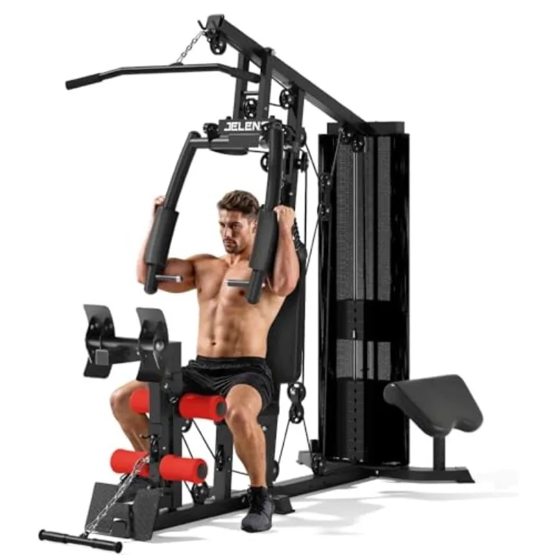 Home Gym, Multifunctional H11 Home Gym Equipment, Workout Station with 146LBS Weight Stack, Exercise Equipment with