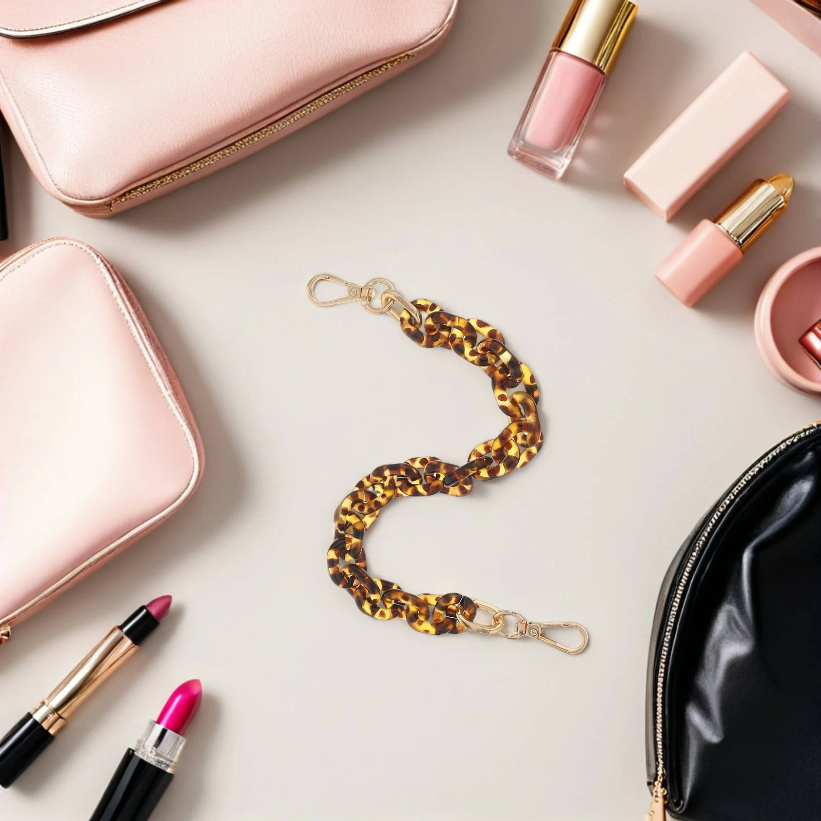 3 قطع من سلسلة المحفظة الأكريليكية: حزام حقيبة مزخرف لحقيبة اليد ومحفظة بديلة عبر الجسم ومحفظة معصم للهاتف خفيفة الوزن #2