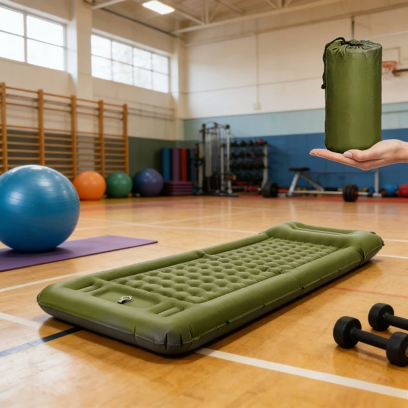 

Утолщенный матрас для кемпинга, сверхлегкий самонадувающийся надувной матрас, встроенный надувной насос для путешествий, пешего туризма, рыбалки