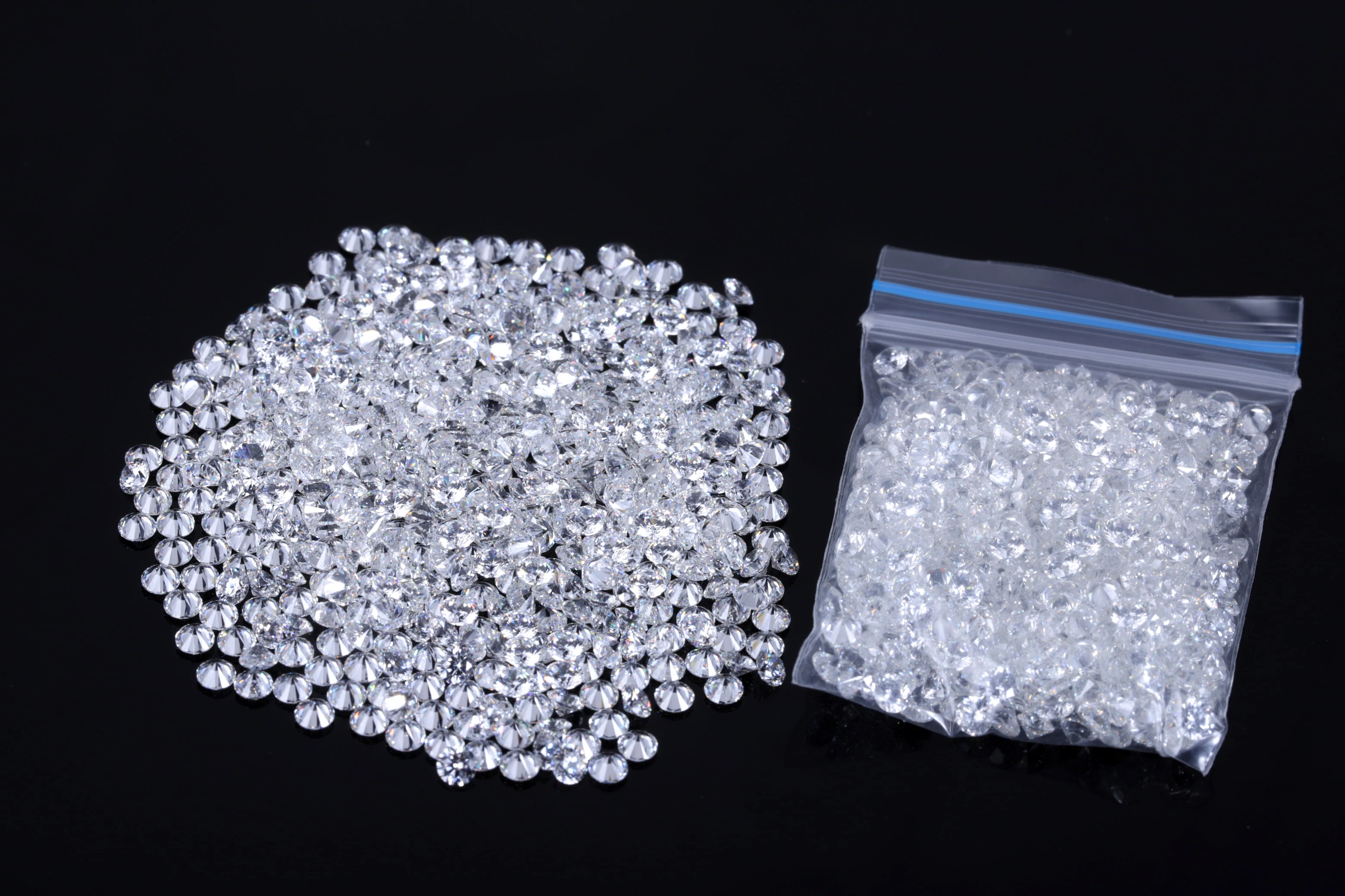 Moissanite Beads Melee Loose Gemstones DEF VVS Moissanite Round Brilliant Cut Diamond Price per Carat Hot Sale 2023 2