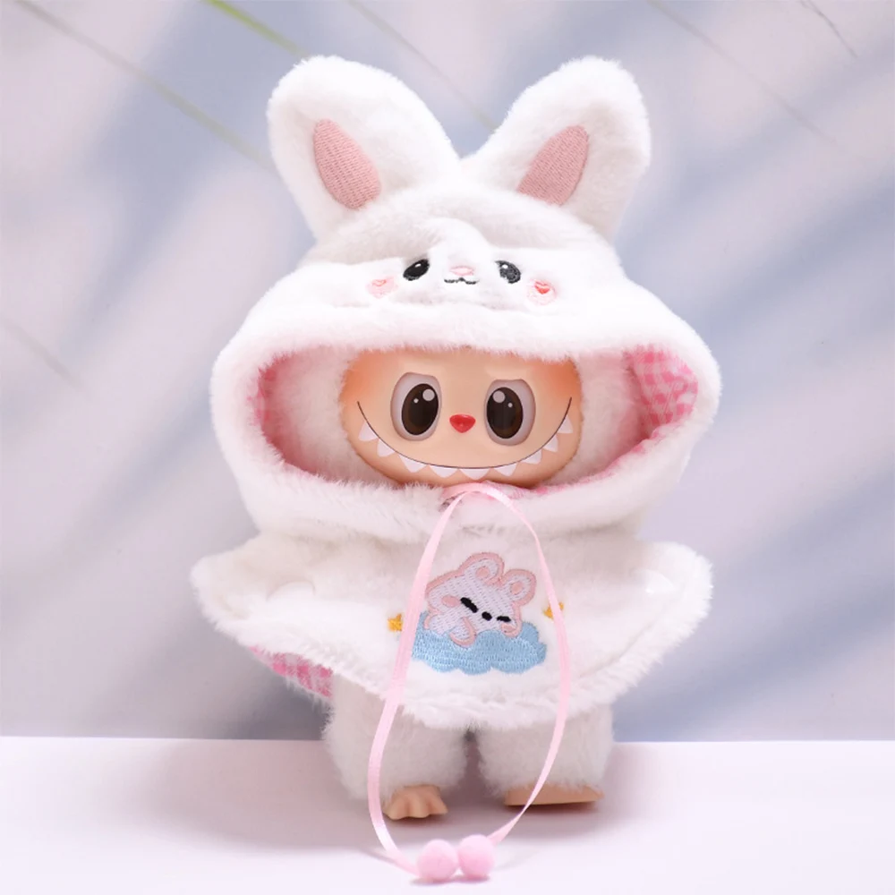 ل 17 سنتيمتر Labubu اكسسوارات DIY ملابس دمى زي الكرتون فستان الزي