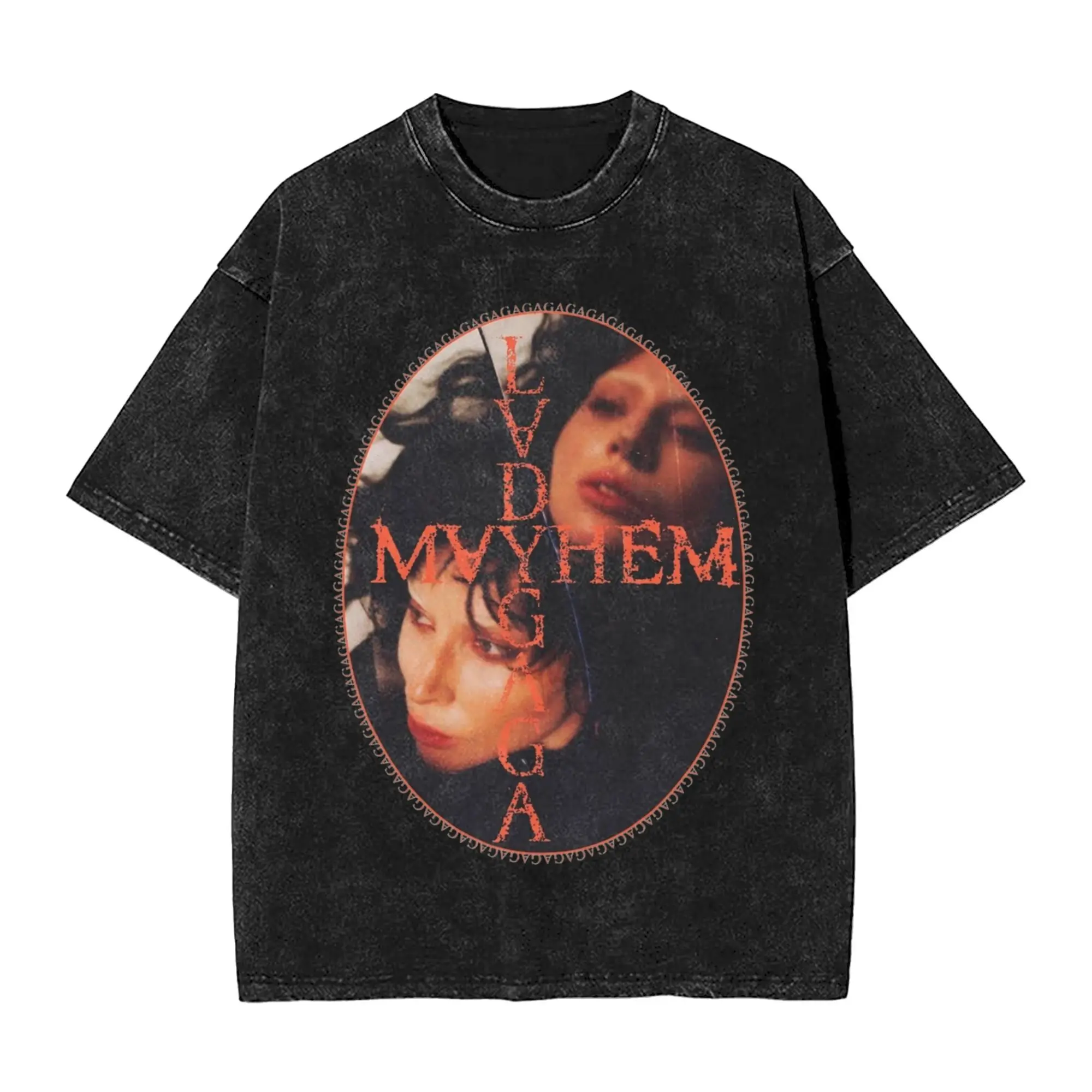 

Lady Gaga MAYHEM T Shirts Hip Hop Washed Cotton Harajuku T-Shirt Vintage for Men Women Tops Streetwear Printed Tees