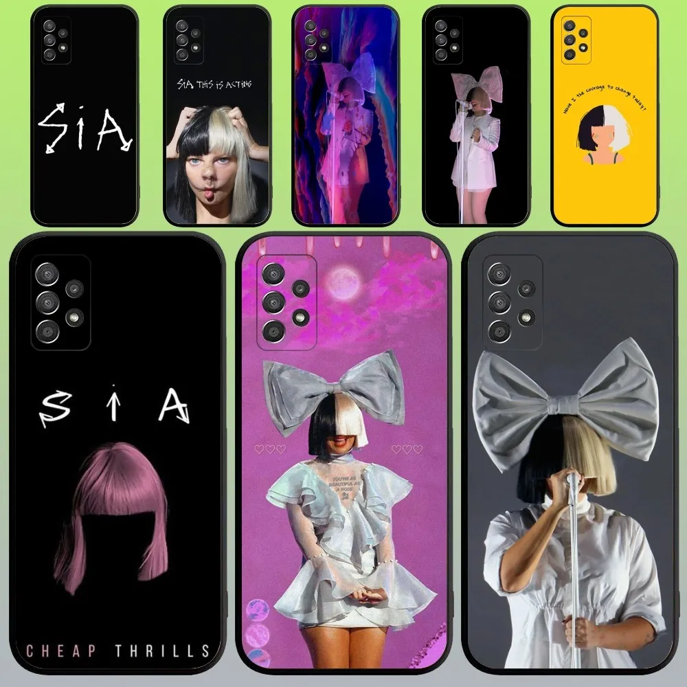 Sia Australia Singer Phone Case For Samsung Galaxy A20,A21s,A22,A31,A32,A52,A53,A72,73,A80,A91 Soft Black Cover