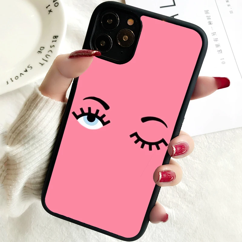 5 5S SE 2020 Phone Cover Case for iPhone 6 6S 7 8 PLUS X XS XR 11 12 13 MINI 14 PRO MAX Rubber Fashion Chiara Ferragni Eyes