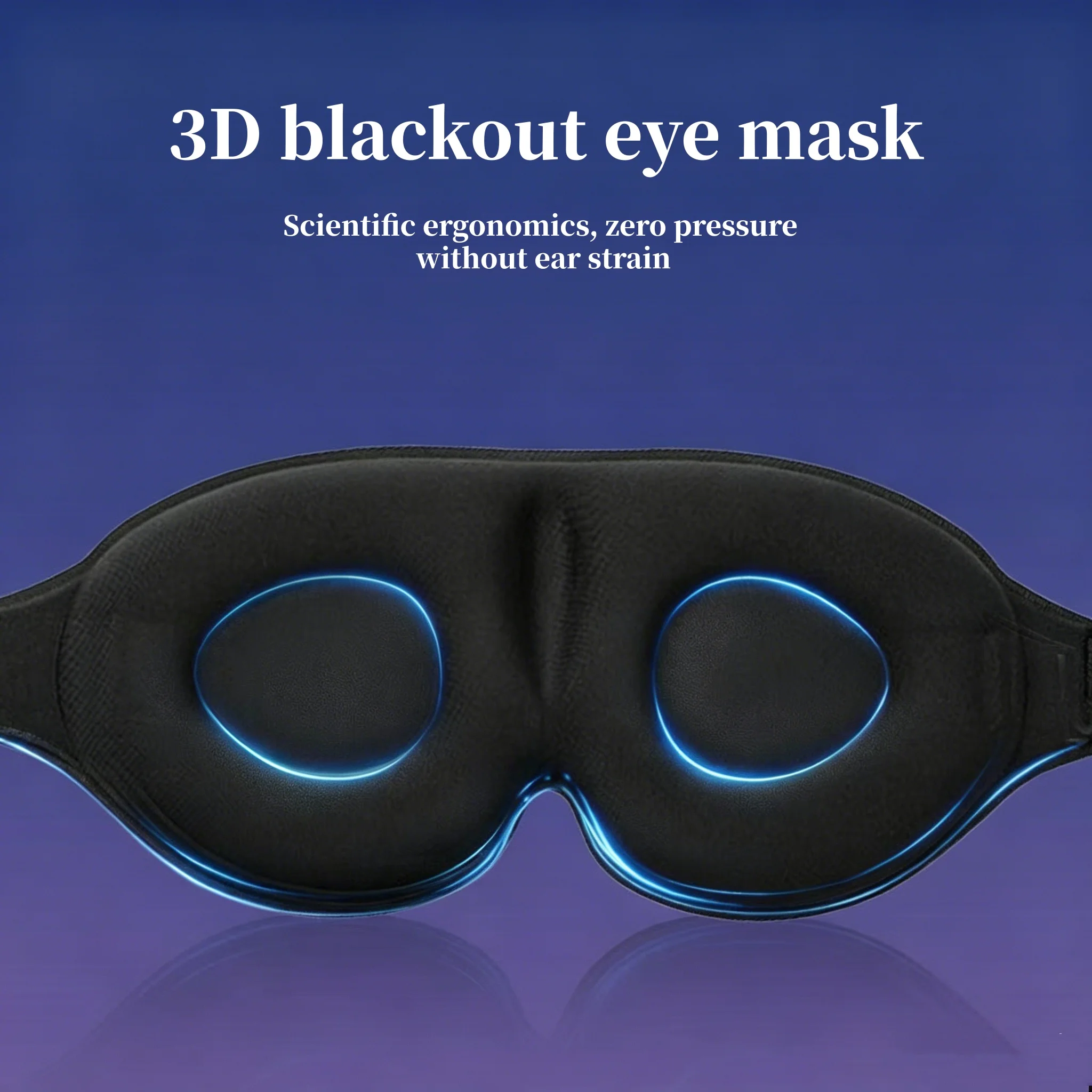 Eye Mask Men's and Women's Sleep Facial Mask, 100% Pressure Free Shading Sleep Facial Mask, Easily Adjustable, Travel Eye Mask