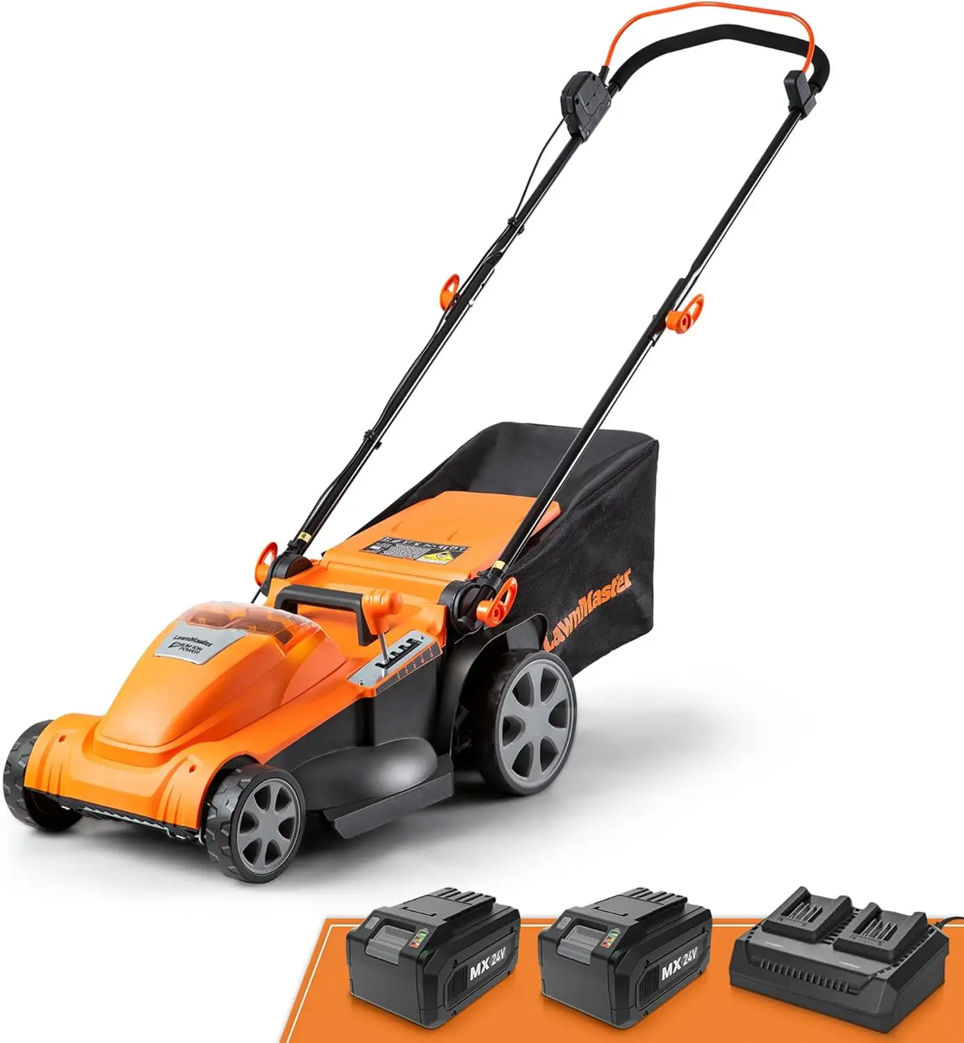 48V MAX* Mower with 2X24V MAX* 4.0Ah Battery and a Dual Charger