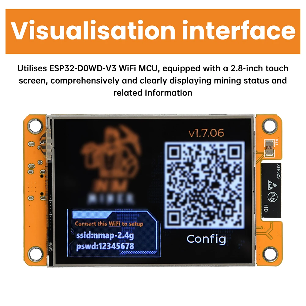 Esp32 2.8 polegadas display inteligente ESP32-2432S028R placa de desenvolvimento droom 1060kh/s aritmética tela toque placa demonstração