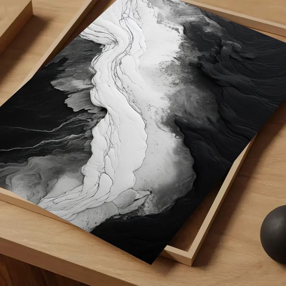 الحديثة مجردة الفن الرخام نمط أسود أبيض رمادي الجدار ملصق فني غرفة المعيشة بار مقهى غرفة نوم مكتب ديكور المنزل قماش اللوحة