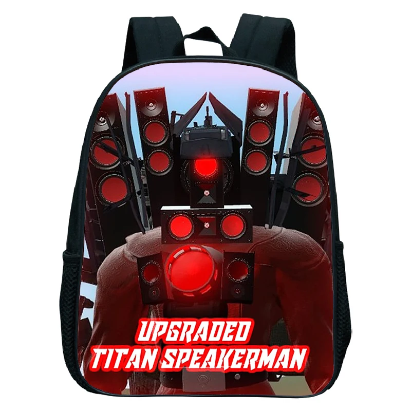 Skibidi กระเป๋าเป้สะพายหลังห้องน้ำ Titan speakerman อนิเมะเป้สะพายหลังเด็กอนุบาลกระเป๋าโรงเรียนเด็กหญิงเด็กชายกันน้ำกระเป๋าหนังสือเด็ก