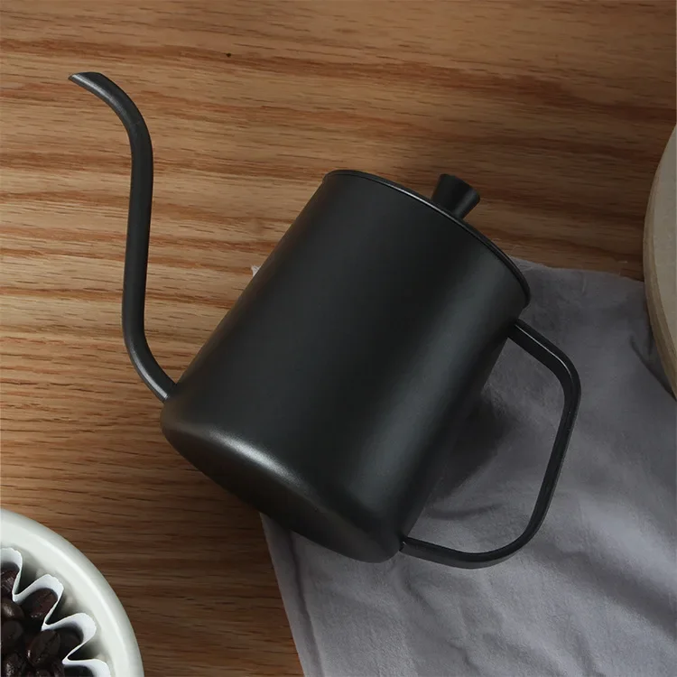 Thickened Stainless Steel Coffee Pot Ptfe Lid Home Use Long Spout Drip Coffee Pot Thin Mouth Utensils