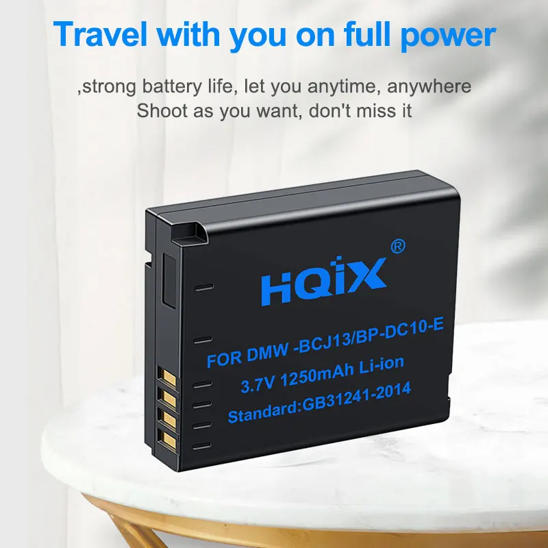 

HQIX for Leica D-LUX6 D-LUX5 Camera BP-DC10-E Charger Battery